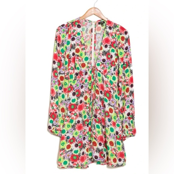 AFRM Revolve Caprice Mini Dress in Summer Daisy Bouquet New Tags Size Small - Picture 5 of 5